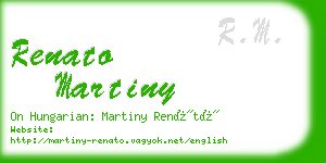 renato martiny business card